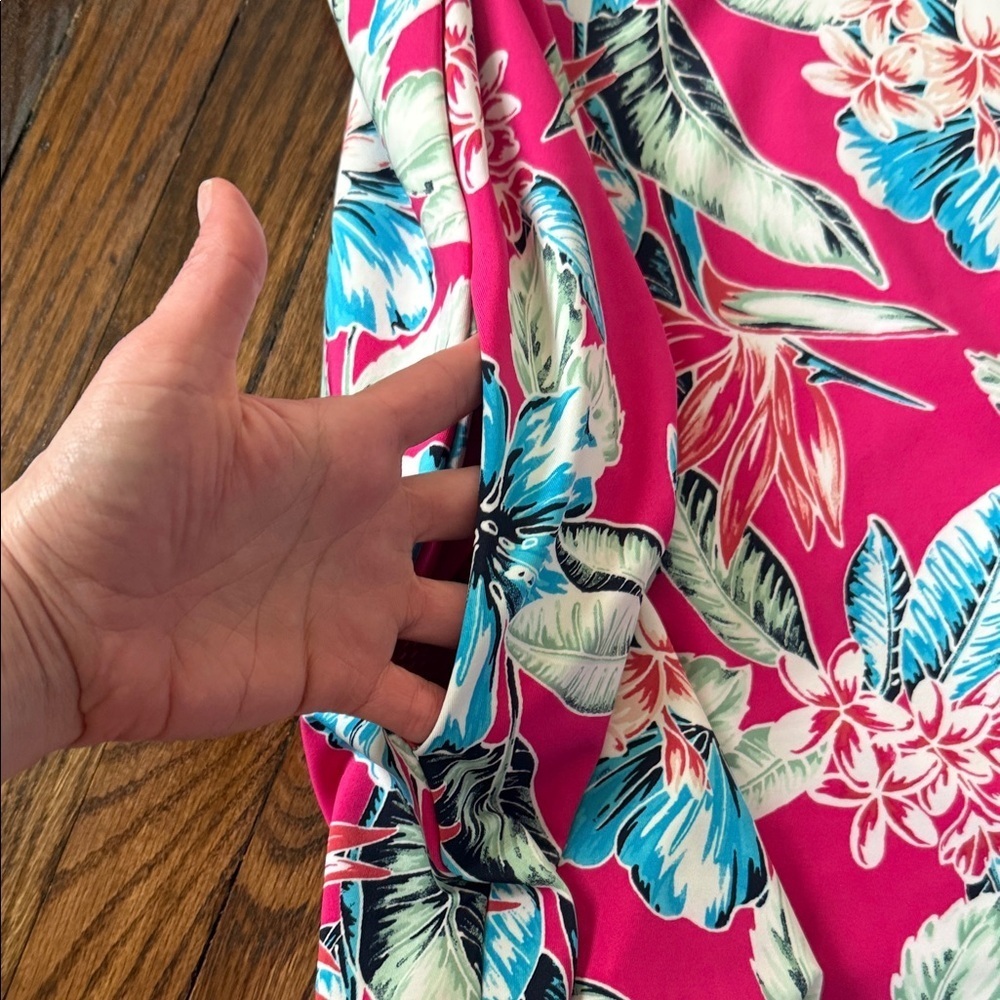 Tommy Bahama Golf Tropical Floral Sleeveless Dress XS Pink Resort Summer - Picture 11 of 11